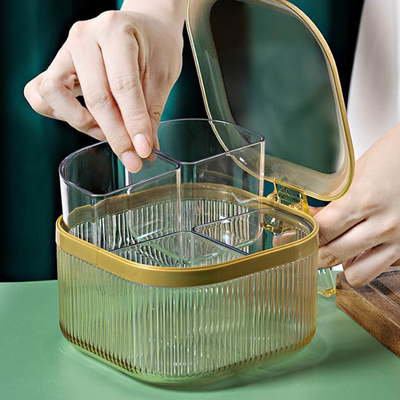 Klare integrierte Küchen-Plastikgewürz-Vorratsbehälter 4-In-1 Multifunktions