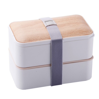 2 Schicht-wasserundurchlässige multi Fach-Brotdose-Behälter Bambus-Bento