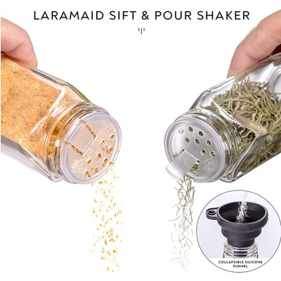 Glasgewürz-Würzeglas 4oz 24pcs eingestellt mit luftdichter Kappe