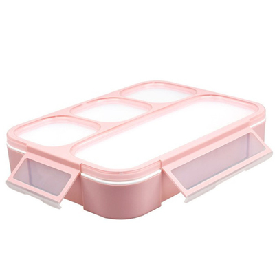 4 Plastikschüler Lunch Box Eco freundlicher Bento Box With Spoon des Fach-pp.