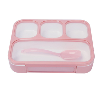 4 Plastikschüler Lunch Box Eco freundlicher Bento Box With Spoon des Fach-pp.