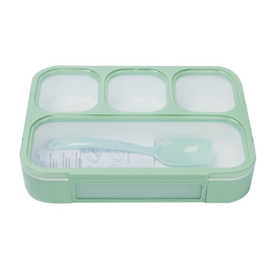 4 Plastikschüler Lunch Box Eco freundlicher Bento Box With Spoon des Fach-pp.