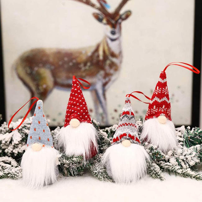 Handgemachtes Halloween-Weihnachten verziert Plüsch-Gnomen für Weihnachtsbaum