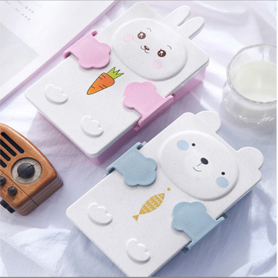 Pp. und Weizen Straw Fibre Lunch Box 2 Fächer Bento