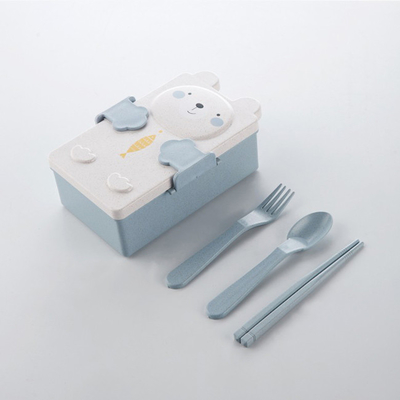 Pp. und Weizen Straw Fibre Lunch Box 2 Fächer Bento