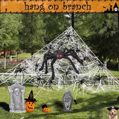 Gespenstische Karnevals-Halloween-Weihnachtsverzierungs-virtuelle realistische haarige Spinne