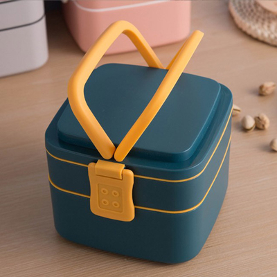 Doppelschicht-multi Fach-PlastikBrotdose Bento With Spoon 1000ml 1400ml