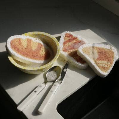 Nette Karikatur-Kompressions-Massen-Küchen-Versorgungen richten den waschenden wiederverwendbaren Schwamm an