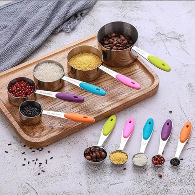 messende Schalen und Löffel des Edelstahl-10pcs eingestellt für das Kochen und das Backen