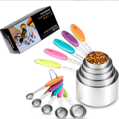messende Schalen und Löffel des Edelstahl-10pcs eingestellt für das Kochen und das Backen