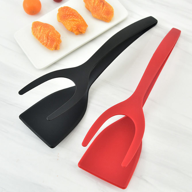 Fried Egg Double Spatula Bread-Grill 2 in 1 Griff Flip Tongs Pp Material