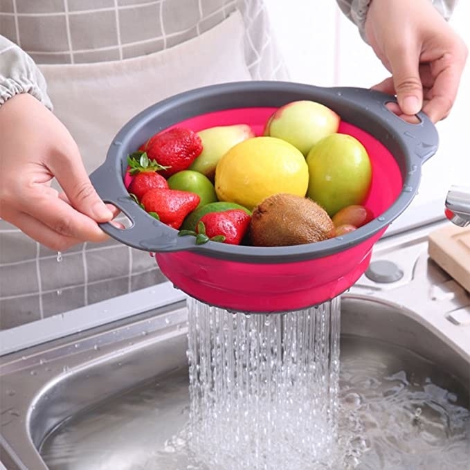 Silikon-faltende Frucht-Gemüse-Filter-Wannen-Abflusssieb-Massen-Küchen-Versorgungen