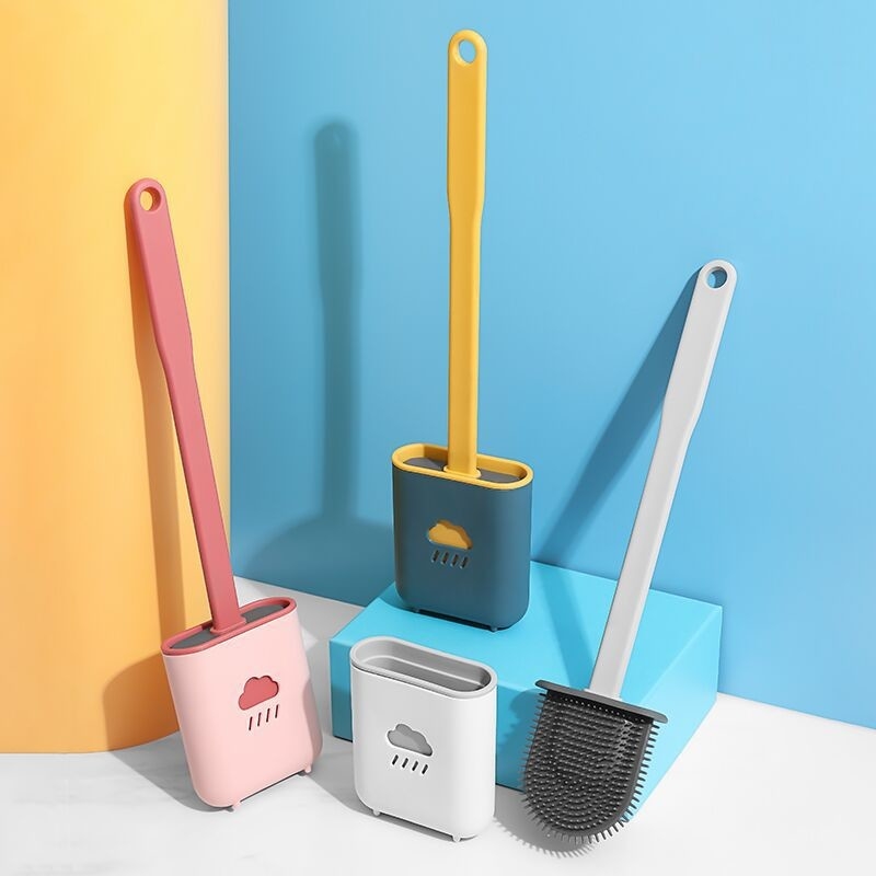 Nette multi Farbhaushaltsware-Plastikprodukt-Silikon-Toiletten-Bürste mit Halter